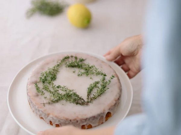 tarta almendra tomillo